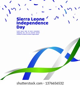 Sierra Leone Independence Day Vector Template Design Illustration
