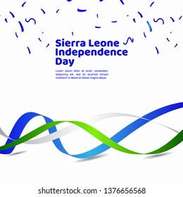 Sierra Leone Independence Day Vector Template Design Illustration