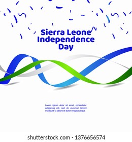 Sierra Leone Independence Day Vector Template Design Illustration