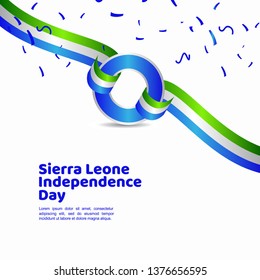 Sierra Leone Independence Day Vector Template Design Illustration