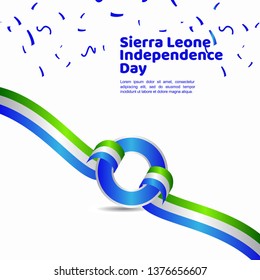 Sierra Leone Independence Day Vector Template Design Illustration