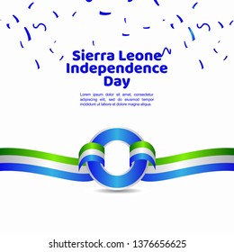 Sierra Leone Independence Day Vector Template Design Illustration