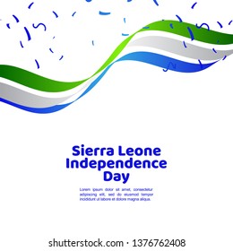 Sierra Leone Independence Day Vector Template Design Illustration