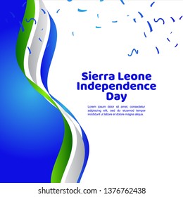 Sierra Leone Independence Day Vector Template Design Illustration