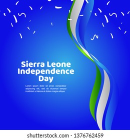 Sierra Leone Independence Day Vector Template Design Illustration