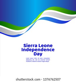 Sierra Leone Independence Day Vector Template Design Illustration