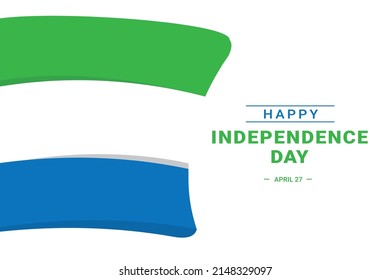 Sierra Leone Independence Day. Vector Illustration. The illustration is suitable for banners, flyers, stickers, cards, etc.