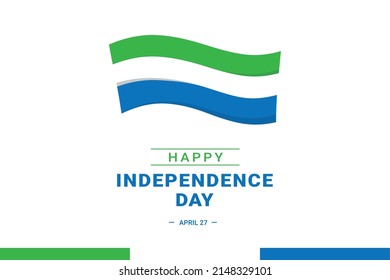 Sierra Leone Independence Day. Vector Illustration. The illustration is suitable for banners, flyers, stickers, cards, etc.