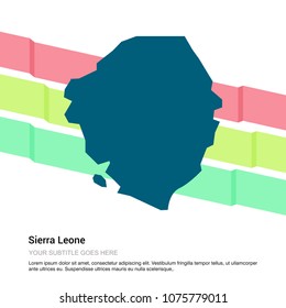 Sierra Leone map design with white background vector