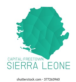 Sierra Leone map geometric texture background