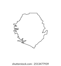 sierra leone map symbol illustration element design