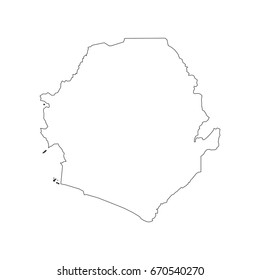 Sierra Leone map on the white background. Vector illustration
