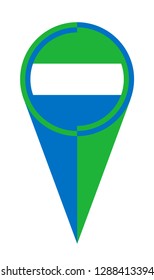 Sierra Leone map pointer pin icon location flag marker