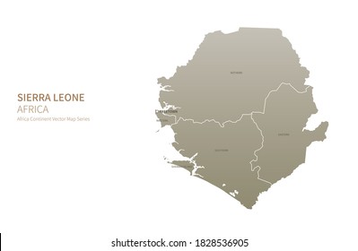 Sierra leone map. vector map of african countries.