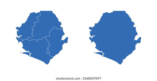 Sierra Leone Map vector icon. Minimalistic Colorful Map of Sierra Leone.