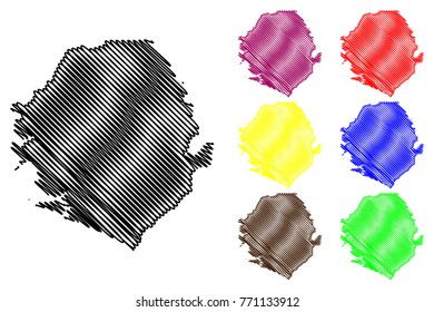 Sierra Leone map vector illustration, scribble sketch Republic of Sierra Leone