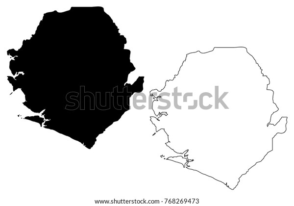 Sierra Leone Map Vector Illustration Scribble Stock Vector (Royalty ...