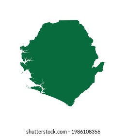 Sierra Leone Map. Sierra Leone Map vector. Sierra Leone Map silhouette