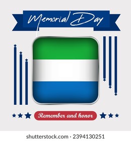 Sierra Leone Memorial Day Vector Illustration