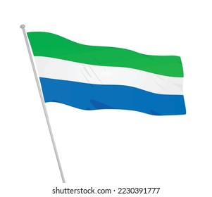 Sierra Leone national flag. vector illustration