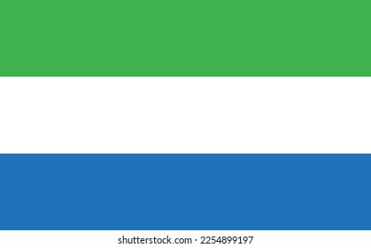 Sierra Leone National Flag Vektor Illustration Material
