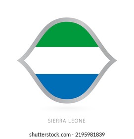 Sierra Leone national team flag in style for international basketball competitions. Vector sign.