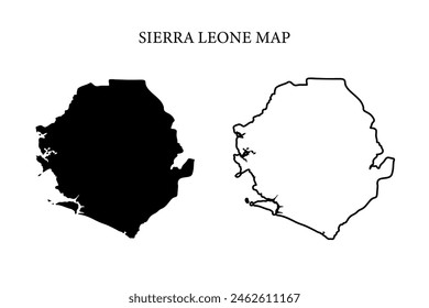 Länderkarte der Region Sierra Leone Vektorgrafik