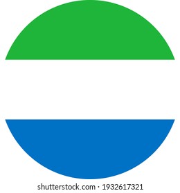 Sierra leone round flag icon. Business concepts, Travel signs and symbols.