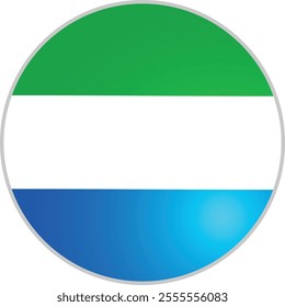 Sierra Leone Round Flag Vector