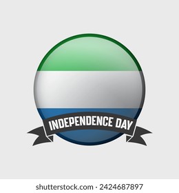 Sierra Leone Round Independence Day Badge