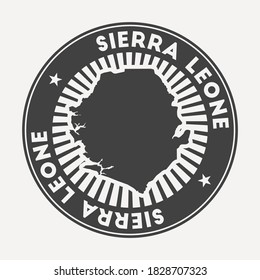 Sierra Leone round logo. Vintage travel badge with the circular name and map of the country, vector illustration. Can be used as insignia, logotype, label, sticker or badge of Sierra Leone.