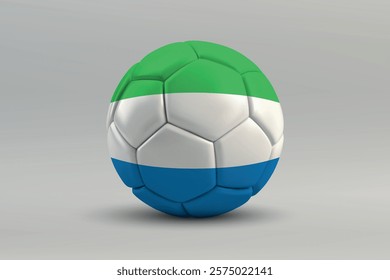 Sierra Leone soccer ball featuring the national flag design on a gray background