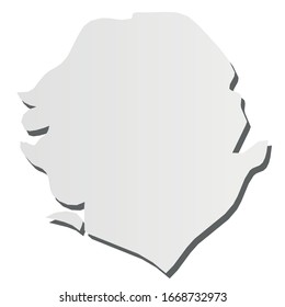 Sierra Leona - sólido mapa negro de silueta de la zona del país. Simple ilustración vectorial plana.