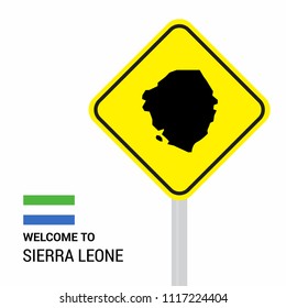 Sierra Leone traffic signs board design vector 