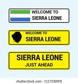 Sierra Leone traffic signs board design vector 