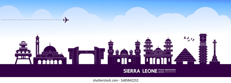 Sierra Leone travel destination grand vector illustration. 