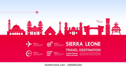 Sierra Leone travel destination grand vector illustration. 