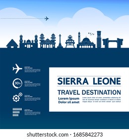 Sierra Leone travel destination grand vector illustration. 