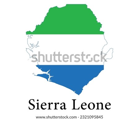 Sierra Leone Vector Contour Country Flags