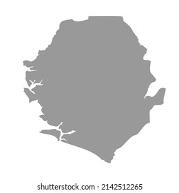 Sierra Leone vector country map silhouette