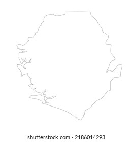 Sierra Leone vector country map outline