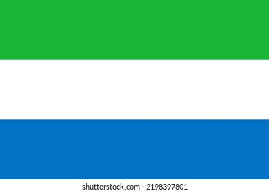 Sierra Leone vector flag. Aftrican country symbol