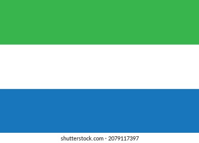 Sierra Leone vector flag. Flat vector illustration
