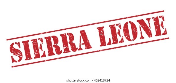 sierra leone vector stamp on white background