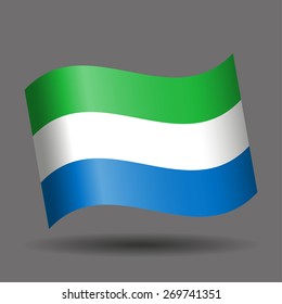 Sierra Leone waving flag