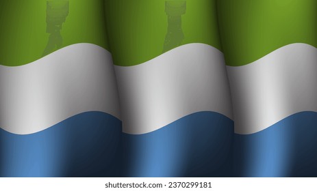 sierra leone waving flag background design concept vector illustration suitable for poster on holiday, feast day or sierra leone independence day moment