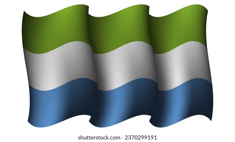 sierra leone waving flag design vector illustration suitable for feast day moment or event poster design on sierra leone