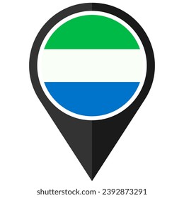 sierra leone in the world flag location point icon pack