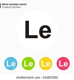 Sierra Leonean Leone sign icon.Money symbol. Vector illustration.
