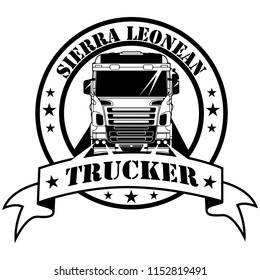 Sierra Leonean Truck Driver - Sticker - Ready for Print - Decal